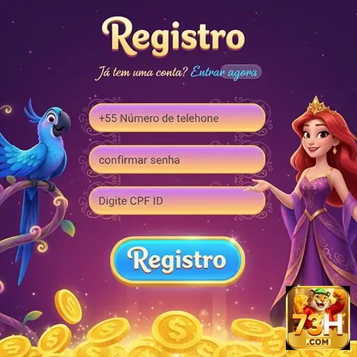 Jogador utilizando o aplicativo cassino 73h em smartphone